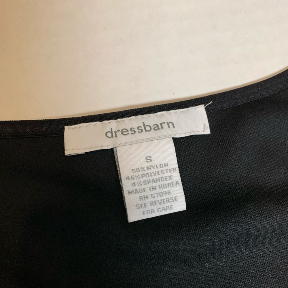 Dress Barn Floral Black Top Small - Picture 3 of 5